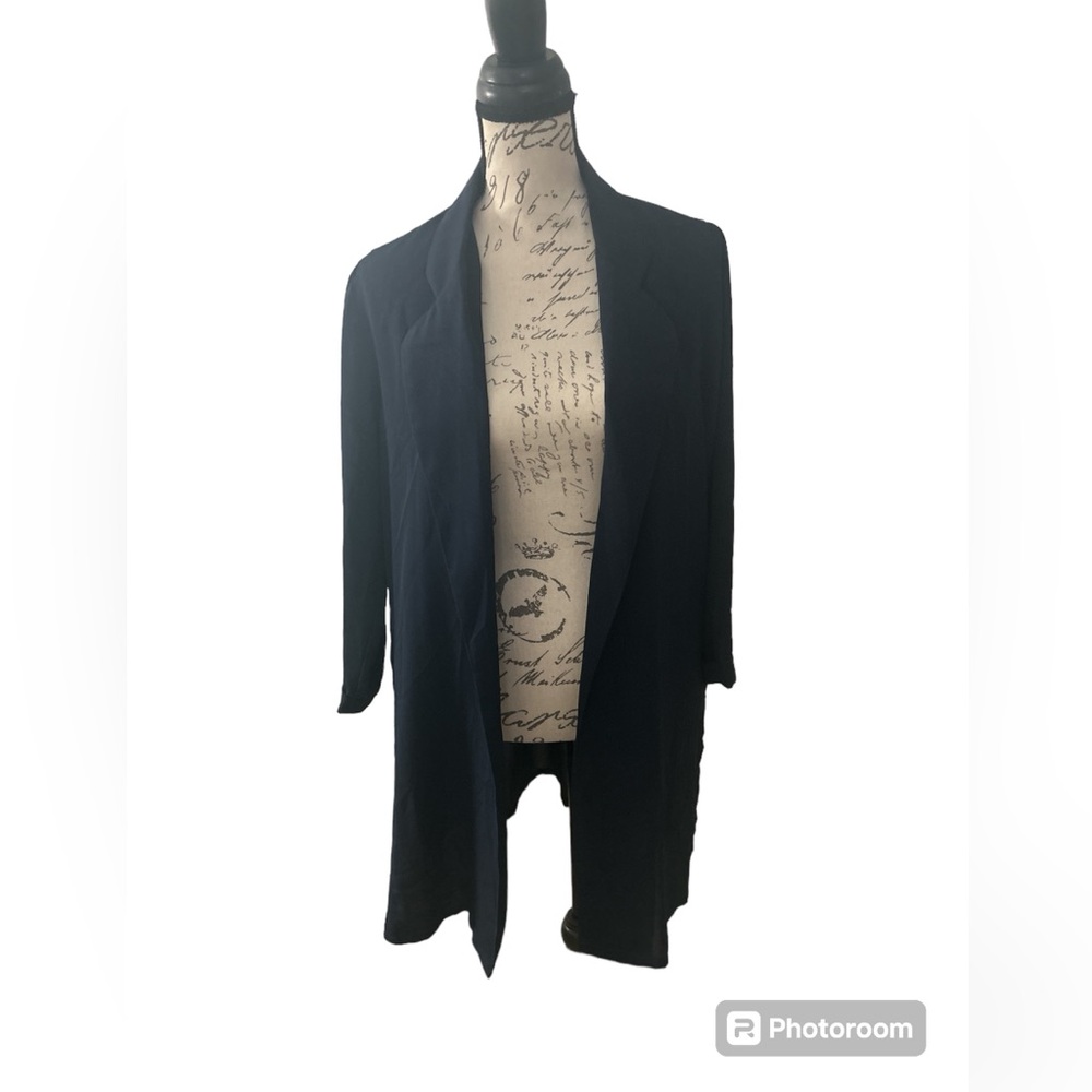 Bobeau, small, loose, navy blue, cardigan